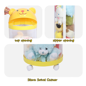 Offre Spéciale : Boîte de <span class=keywords><strong>Rangement</strong></span> Décorative Moderne Rose Tigre Transparente pour Poupées, avec Roues Universelles, Idéale pour Salon et Chambre à Coucher - Product Image 6