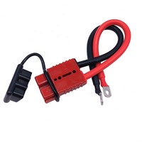 Rangkaian Kabel Baterai Tembaga 175A, Kabel Harness 2 AWG, Rangkaian Kabel Konektor Daya Forklift dengan Terminal Ring