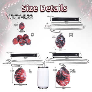 Huevos de dragón OEM con cadena de metal, correa de cuero, bolas anales de silicona para masajeador de vagina y próstata, sensación de tacto real para sexo oral, 18+ - Product Image 6