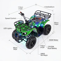 Quad électrique pour enfants 250W, véhicule tout-terrain 12V à batterie, vente en gros pour parcs d'attractions commerciaux