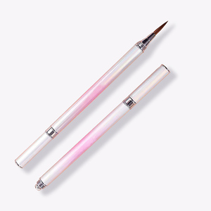 Meilleure vente manche en métal rose 100% Pure Sable haut de gamme peinture mélange <span class=keywords><strong>pinceau</strong></span> <span class=keywords><strong>acrylique</strong></span> Kolinsky brosse à ongles - Product Image 5