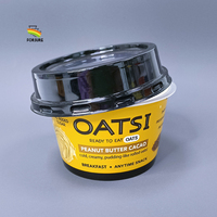 200 Ml Bulat Tamper Jelas IML Pot Yoghurt Wadah Plastik Kemasan Oatmeal Semalam 7 Oz Jelas Cangkir Yogurt Sekali Pakai