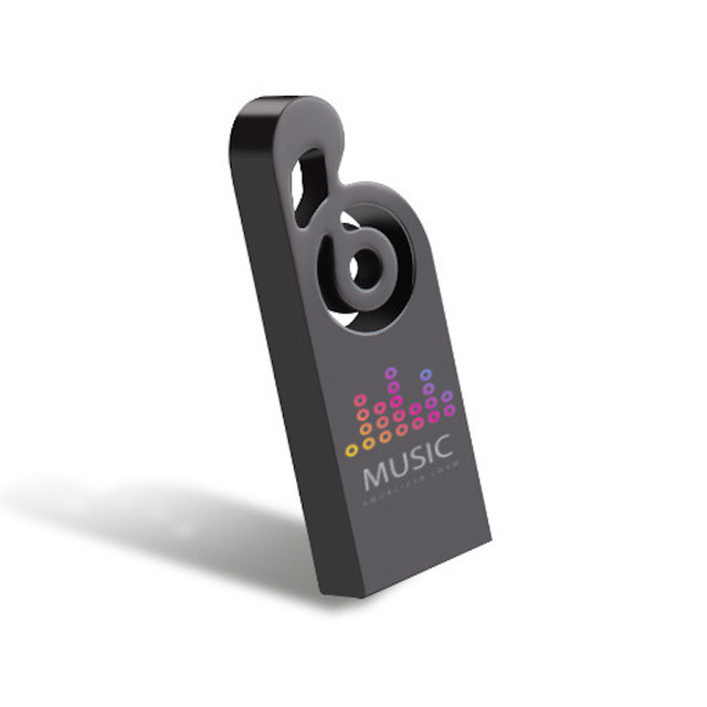 Beckon Custom Logo Metal Car USB Flash Drive 32GB-64GB High Speed Lossless Music Auto Vehicle Audio MP3 Player Gift