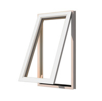 Fenêtre à battant en aluminium à rupture de pont thermique, double vitrage, à cadre fin, pour maison et salon
