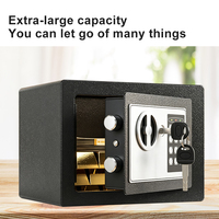 Caja Fuerte Digital Electrónica, Mini Caja de Seguridad para el Hogar, Caja Fuerte con Código Digital para Guardar Dinero, Joyas y Documentos