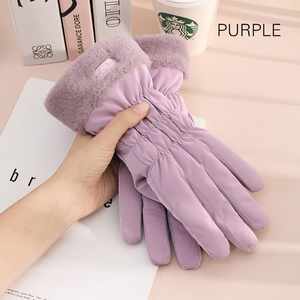 Moda bonito mulheres meninas inverno luvas quentes ao ar livre pelúcia quente engrossar luva - Product Image 6