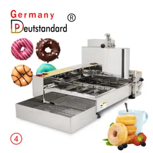 Máquina de donuts automática, mini máquina para hacer Donuts con fábrica paice, Alemania, estándar alemán, 4 filas