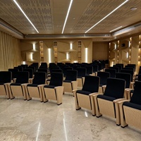 Chaises de théâtre en gros pour auditorium d'église avec table pliante, sièges de salle de conférence, sièges de théâtre
