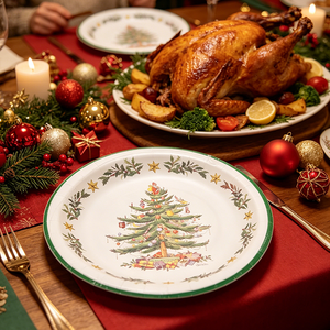 Assiettes jetables à thème de Noël <span class=keywords><strong>vintage</strong></span>, fournitures pour fêtes et vacances, pour le dîner de Noël <span class=keywords><strong>en</strong></span> famille, <span class=keywords><strong>assiette</strong></span> <span class=keywords><strong>en</strong></span> papier - Product Image 6