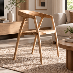 Enhance your furniture collection with a teak <b>chair</b> designed to provide dependable performance and elegant appeal - Product Image 1