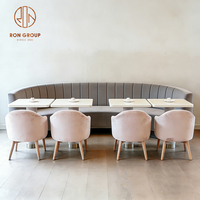 Table et banquette de restaurant en marbre pour café, mobilier de siège pour café