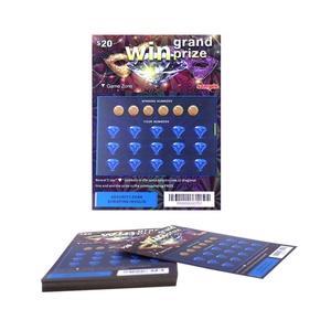 Impression de cartes à gratter pour loteries avec code de sécurité, impression CMYK - Product Image 1