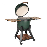 Barbecue Kamado moderne SEB de 21,5 pouces, fumoir en céramique au charbon de bois, taille compacte, barbecue complet pour la cour, le patio, le balcon, la cuisine en plein air