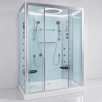 Nouvelle Arrivée Cabine de Douche Vapeur Double pour 2 Personnes avec Verre Trempé, Unité de Salle de Bain Vapeur Encastrée pour Projet Villa Hôtel