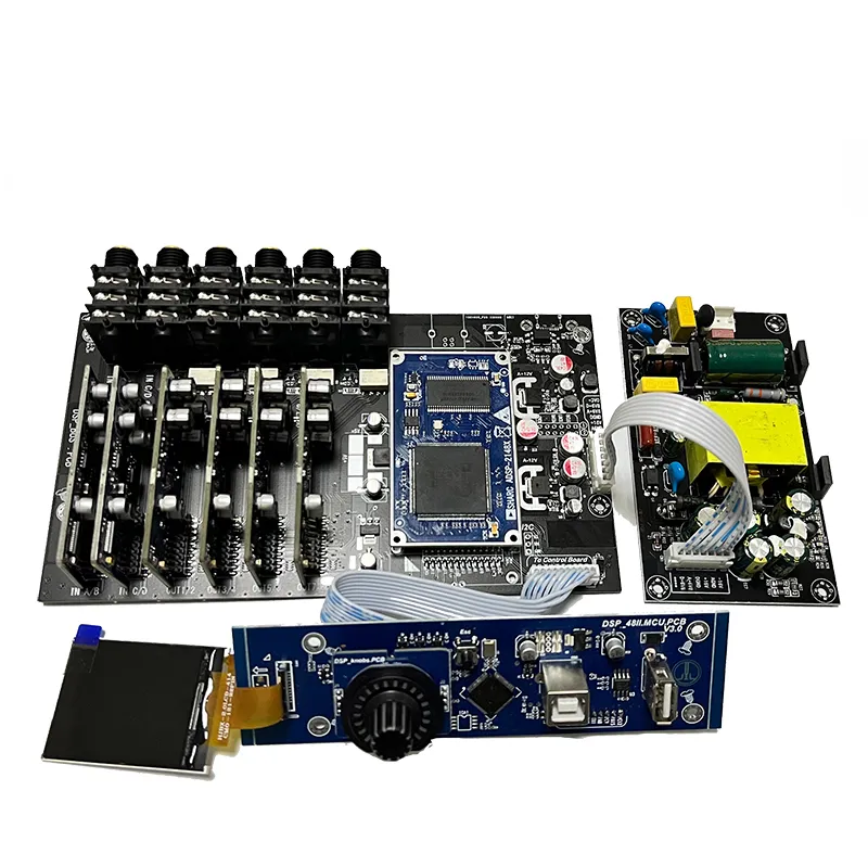 PACKBOX ADSP-21489 Audio Processor 4 In 8 Out DSP Crossover Elektronik dengan Layar dan Kontrol Volume 192K