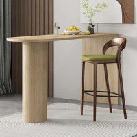 Tabouret de bar moderne en bois massif de luxe léger, chaise haute pour bar, salle à manger, extérieur et maison