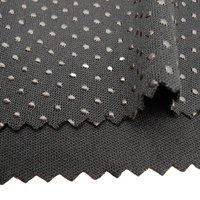 Tissu tricoté en polyester antidérapant, 1 mètre, avec points en PVC, silicone, housse de coussin, tapis pour chaussures, chaussettes, gant