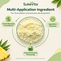 Poudre de Bromélaïne Pure Enzyme d'Ananas 2400 GDU Enzyme Protéolytique Extrait Naturel de Tige Vente en Gros Fabricant
