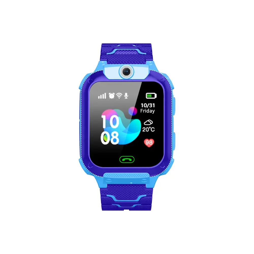 Smartwatch infantil Q12 Smart Sos Antil-Lost, à prova d'água, para bebês, cartão SIM 2G, relógio inteligente com localização de chamadas, rastreador esportivo