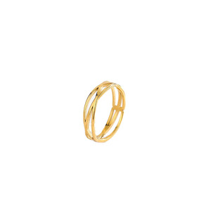 Simple Temperament Lines Hollow <strong>Titanium</strong> Steel Ring Female Niche Design High-grade Sense of 18k Gold Stainless Steel Jewelry - Product Image 5