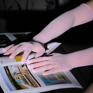 Gants <span class=keywords><strong>de</strong></span> mariée transparents en maille à 5 doigts, <span class=keywords><strong>bas</strong></span> Ultra-fins à cinq doigts, Sexy, tentation d'<span class=keywords><strong>avion</strong></span>, manches longues - Product Image 3