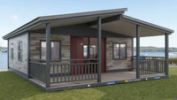 Villa mobile résidentielle, maison modulaire préfabriquée, maison portable moderne en structure légère en acier, maison assemblée, design personnalisable