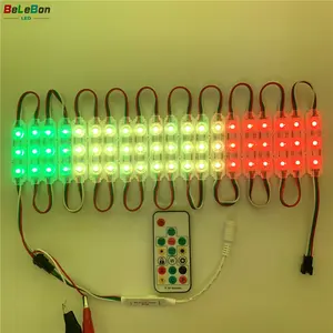 DC 12V 3 Led Ws 2811 Ucs1903 Waterdicht Full Color Change Rgb Injectie Knipperende Adresseerbare Ultrasone Led Pixel Module