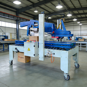 Máquina selladora de cartón de cajas pequeñas semiautomática, solapa superior, totalmente plegable, fácil ajuste de tamaño Manual, máquina selladora de cajas de papel - Product Image 1