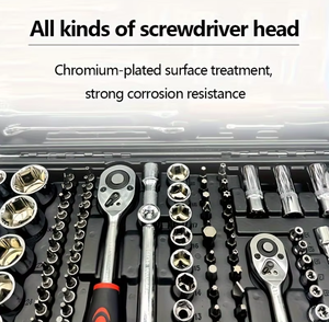 Juego de 32 Herramientas Profesionales con Llave de Trinquete y Vasos, Material de Hierro y CR-V, Personalizable OEM para Reparación de Automóviles - Product Image 5