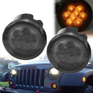 ไฟตัดหมอก LED QY 12V สีเหลือง สำหรับรถจี๊ปแรงเลอร์ 07-15 ไฟเลี้ยวกันชนหน้า - Product Image 1