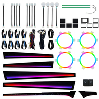 Kit d'éclairage ambiant LED RVB TMPRO pour véhicule à conduite à droite, compatible Toyota Hilux 2017-2024, contrôle par application, éclairage décoratif intérieur