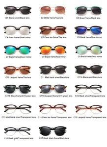 Gafas de sol cuadradas de color negro para hombre y mujer, lentes de sol con logotipo personalizado retro vintage, venta al por mayor, UV400