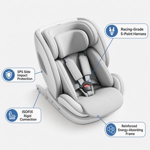 <span class=keywords><strong>Seggiolino</strong></span> Auto Girevole a 360 Gradi con Riscaldamento, Ventilazione e Controllo Vocale per Neonati fino a 12 Anni, <span class=keywords><strong>ISOFIX</strong></span> - Product Image 5