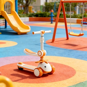 Adjustable Height Modern Children's <b>Scooter</b> <b>3</b>-10 <b>Years</b> <b>Old</b> Foldable Plastic Electronic Outdoor <b>3</b>-Wheel Lightweight Digital Music - Product Image 5