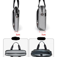 Venta al por mayor personalización de negocios bolsa de ordenador bolso grueso maletín a prueba de golpes Pu 13,3/14/15/6 pulgadas
