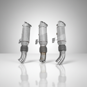 Downpipe <span class=keywords><strong>di</strong></span> <span class=keywords><strong>Scarico</strong></span> in Acciaio Inox a Tre Interfacce ING per BMW B58 3.0T con Scudo Termico, <span class=keywords><strong>Tubo</strong></span> ad Alte Prestazioni - Product Image 1