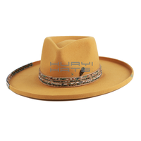 Chapeau Fedora à large bord pour femme Baoding Huayi, bord uni, pour la plage, les fêtes, la pêche, le style décontracté et les activités de plein air