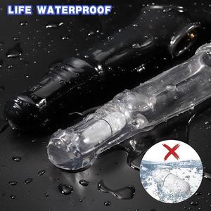 Crazy Horse Transparenter Vibrierender TPE 100% Wasserdichter <span class=keywords><strong>Penis</strong></span>-Sleeve-Verlängerer für Männer Paare Größere Erwachsenenprodukte Maskulin - Product Image 6