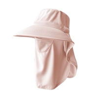 Cappello da Sole con Protezione a 360 Gradi per Donne, con Copricollo e Maschera Facciale UPF 50+, Cappello Safari a Tesa Larga Traspirante per Escursionismo