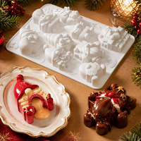 SILIKOLOVE Moule à gâteau en silicone personnalisé pour Noël, 6 cavités en forme d'elfe, LFGB Platinum, antiadhésif, sans BPA, pour mousse et pâtisserie