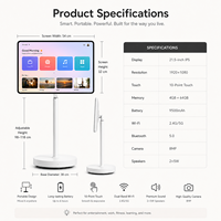 Pantalla Inteligente Enrollable con Control Táctil, Monitor Portátil para Dormitorio, Sala de Estar, Oficina y Entretenimiento