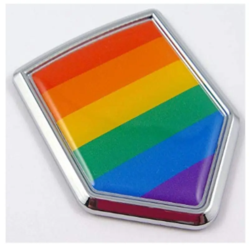 Étiquettes autocollantes Gay, adhésif en résine D claire imperméable à la mode, couleur arc-en-ciel, pour la voiture, personnalisés