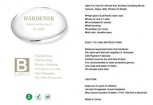 Kit de résine époxy non toxique haute transparence, rapport de mélange AB=2:1, viscosité 3500-4000 cps, Osbang 1,5 kg/ensemble, MSDS CN;GUA - Product Image 4