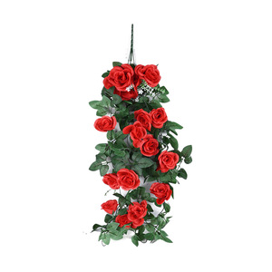 Artificial Rose Wall Hanging 100cm Plastic Fabric <b>Home</b> <b>Decor</b> - Product Image 5