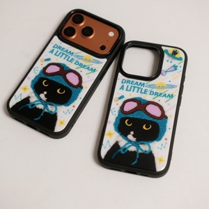 Coque de téléphone magnétique en acrylique anti-traces de doigts motif <span class=keywords><strong>petit</strong></span> <span class=keywords><strong>chat</strong></span> <span class=keywords><strong>noir</strong></span> mignon Niuniu Party pour iPhone 17 Pro Max - Product Image 3