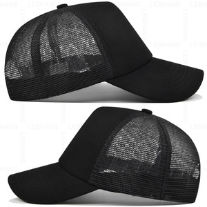 Alta Qualidade Curve Brim Plain Blank Patch 5 Painel Mesh Baseball <span class=keywords><strong>Cap</strong></span> Custom Bordado Logotipo 2 Dois Tons De Algodão Trucker Chapéus - Product Image 6
