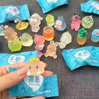 Mini figurines d'animaux en sachets surprises, accessoires pour maison de poupée, figurines de canard et de tortue, sachets surprises d'animaux, styles variés, accessoires en résine DIY