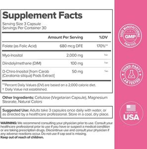 Suplemento enzimático de apoyo a la salud ovárica JP FLO para equilibrio hormonal de mujeres con DIM Myo Inositol D Chiro Inositol - Product Image 6