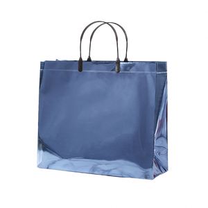 Unisex PVC Handheld Laser <b>Bag</b> Customized Casual Tote Two Handles Open Closure for Clothing Shopping Storage Plastic <b>Gift</b> Handbag - Product Image 2