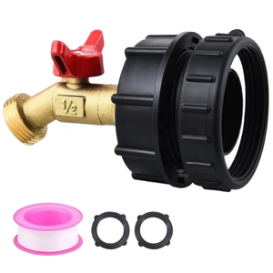 Robinet à bille manuel Camlock pour les sorties de conteneurs IBC, raccords de conteneurs d'<span class=keywords><strong>eau</strong></span> avec bouchon et collier métallique, installation facile - Product Image 2